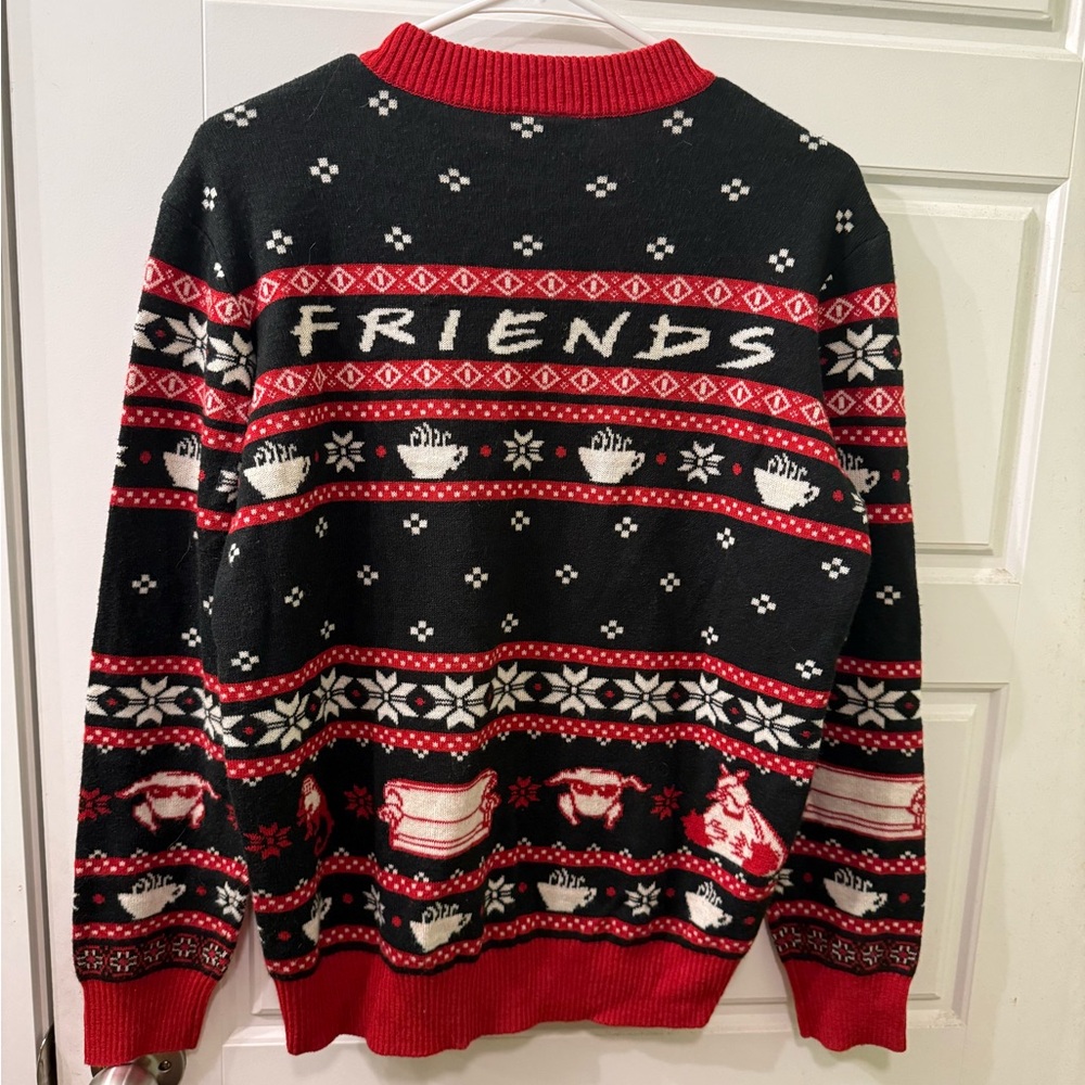 Vintage Box Lunch Friends‎ Themed Christmas Sweater Size Medium - Picture 3 of 3